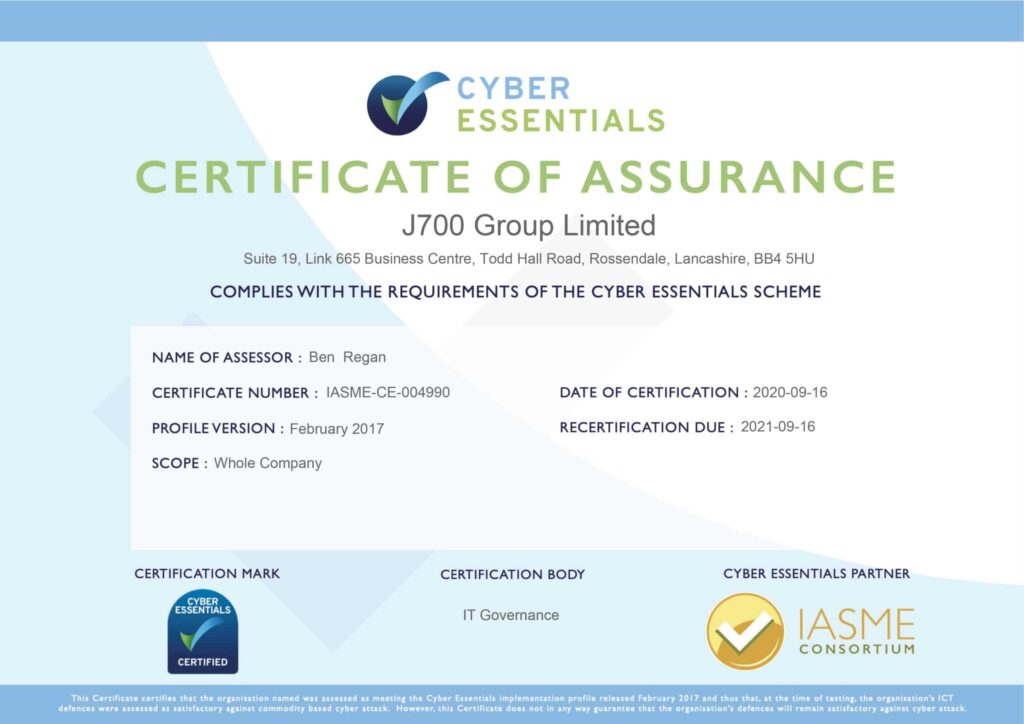 J700-Group-Cyber-Essentials-Certificate