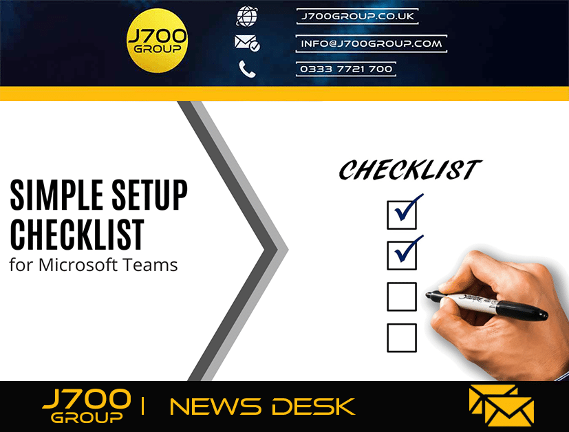 Simple Setup Checklist for Microsoft Teams
