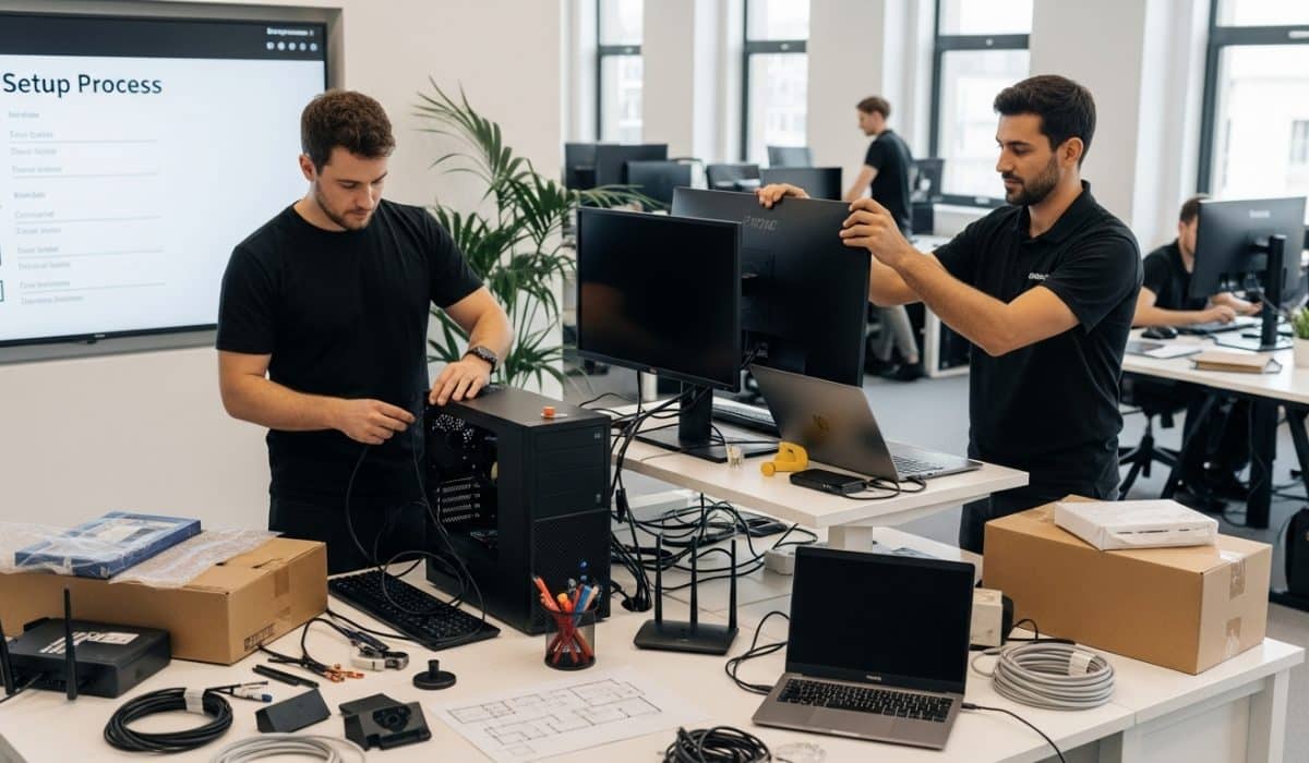 office IT setup process