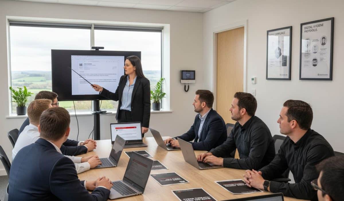 office cybersecurity teamwork