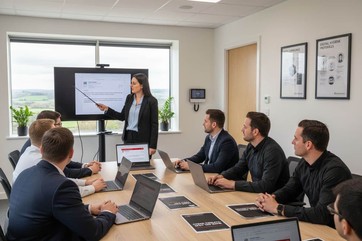 office cybersecurity teamwork